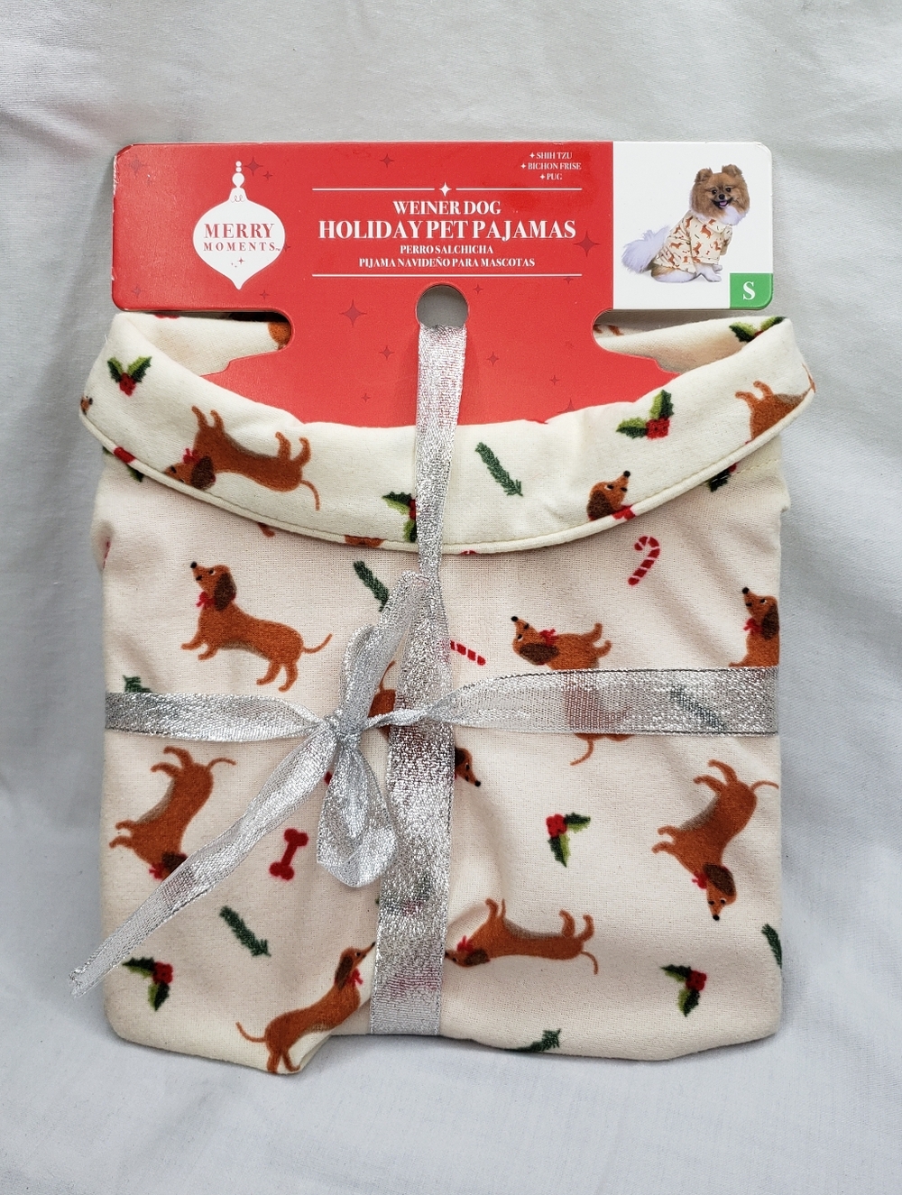 Weiner Dog Holiday Pajamas Size Small